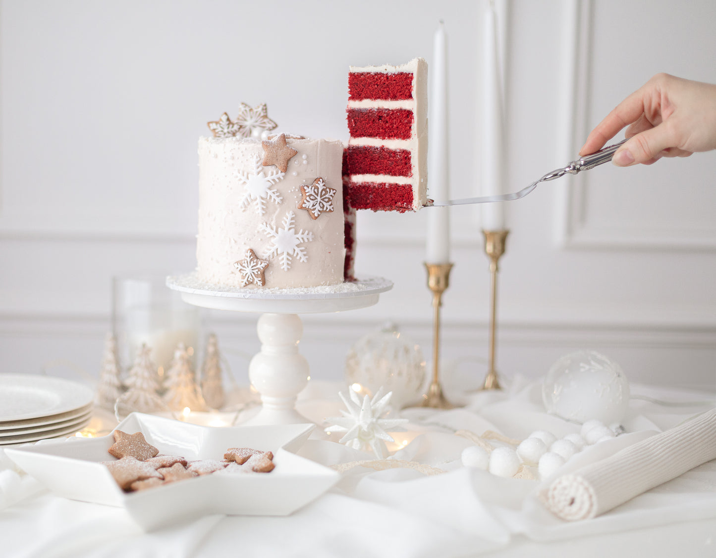 Christmas Snowflake Cake